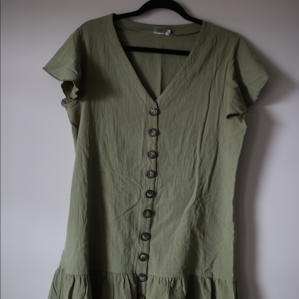 green cotton top